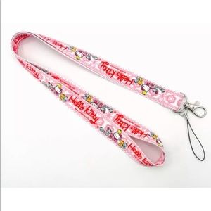Sanrio Hello Kitty Kawaii Pink Lanyard ID Holder